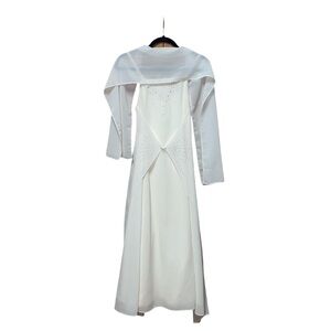 Bona Kids Junior Dress W/ Shawl - White - Size 15/16